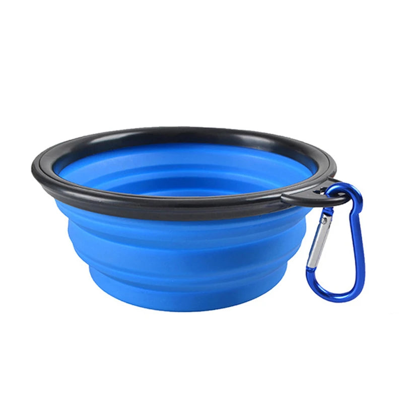 Folding Feeder Bowl blue