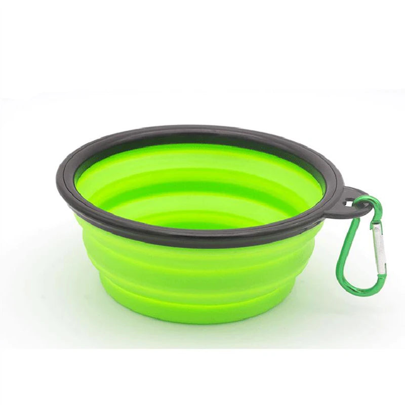 Folding Feeder Bowl green