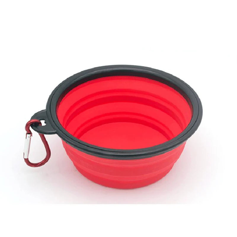 Folding Feeder Bowl red