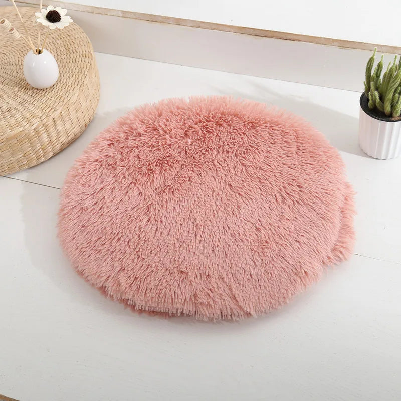 MEOVIQUE Plush Round Cat CushionPink 01