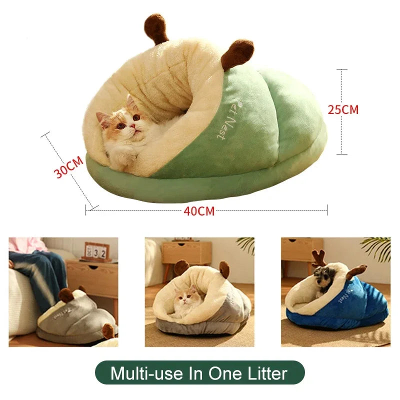 Cute Slippers Shaped Cat Bed