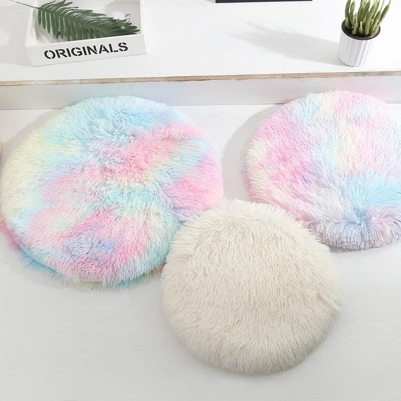 Plush Round Cat Cushion