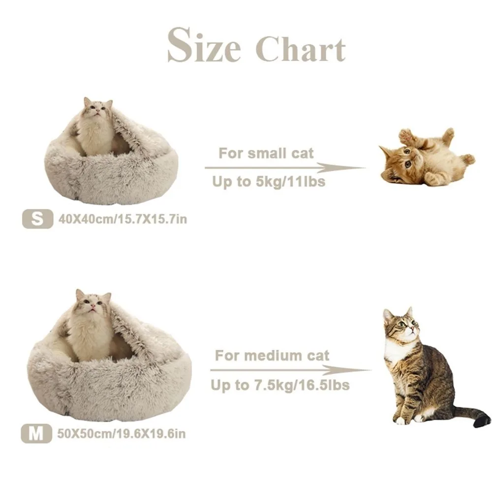 Round Cat Bed Sleeping Size