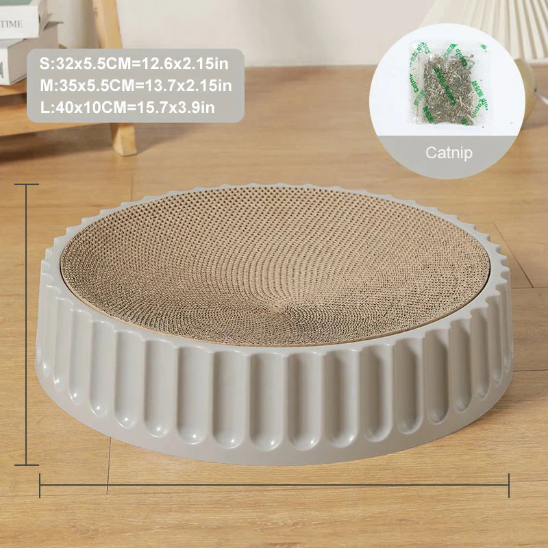 Round Cat Scratcher replaceable inner Gray